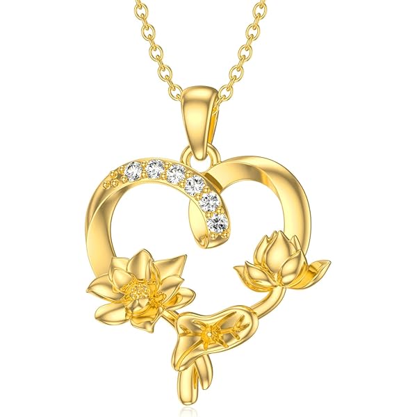 Amazon.com: KECHO 14K Gold Daisy Necklace for Women, Daisy Flower
